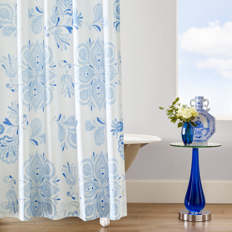 CompanyC Emma Cotton Floral Single Shower Curtain Perigold